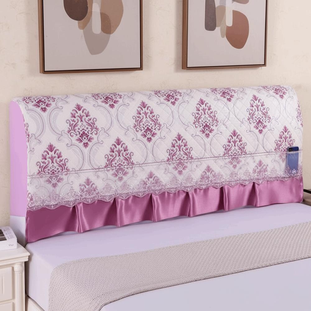 Lace Design Bedhead Cover Decorative Elegant Headboard Cover Anti-Collision Washable Bedside Protector Apartment