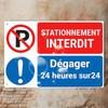 No Parking Hours Empty French Iron Sign Outdoor Indoor Wall Art Hanging Plaque for Home Bedroom Restaurant