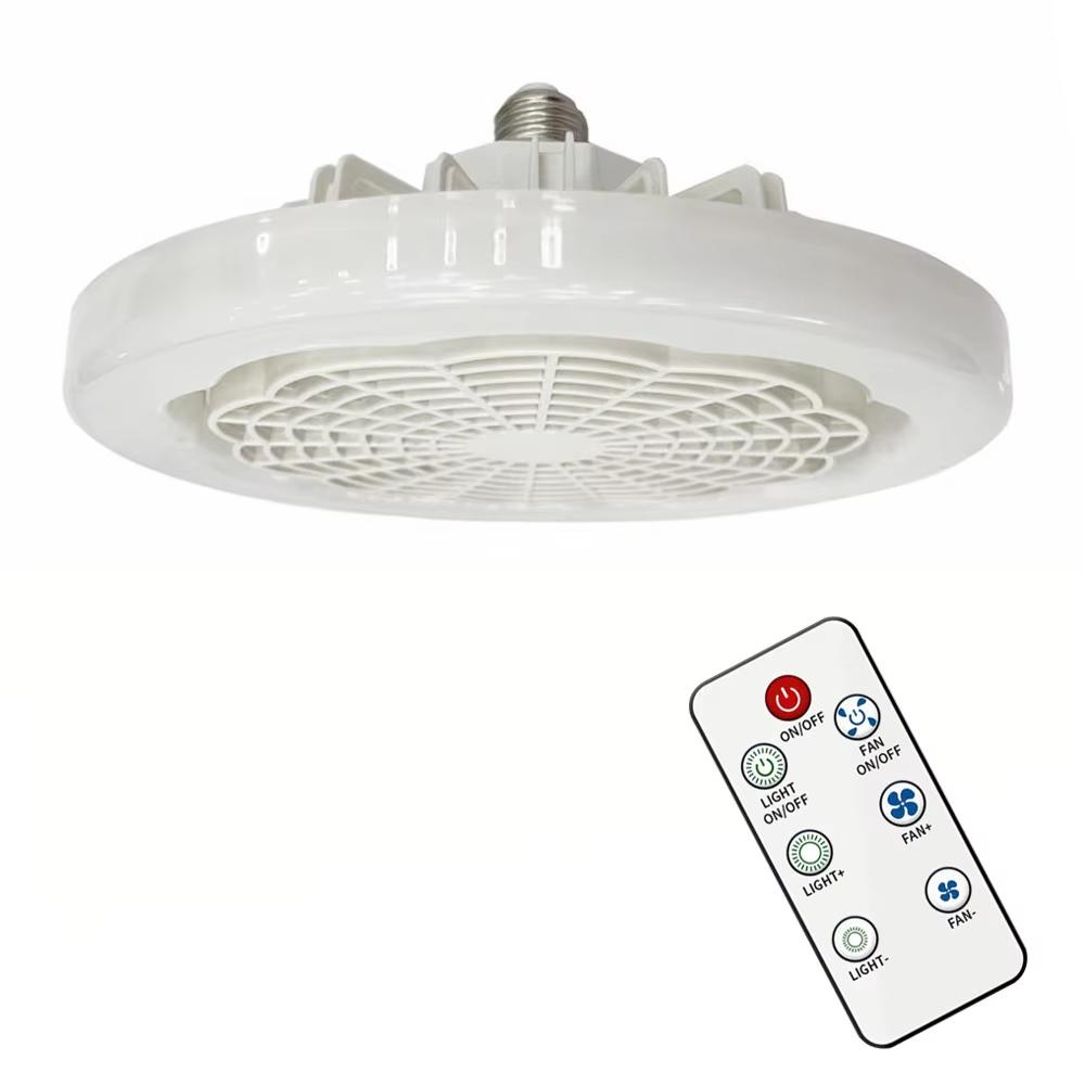 E27 LED Ceiling Fan Light 30W Remote Control Dimmable Integrated Lamp Removable Illumination(Clear stock,first-come,first-served,while supplies last)
