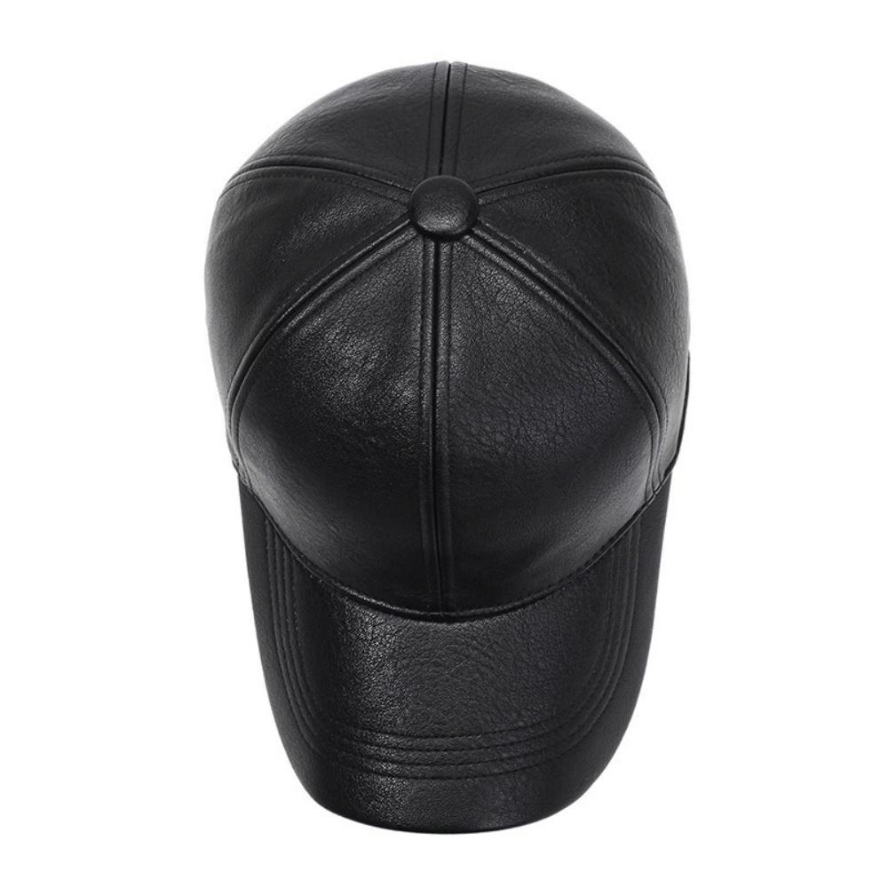 Berretto da baseball unisex solido da donna per uomo Cappellino snapback hip-hop in pelle PU per uomo Donna Berretto da baseball Cappelli da camionista regolabili per cappello da sole