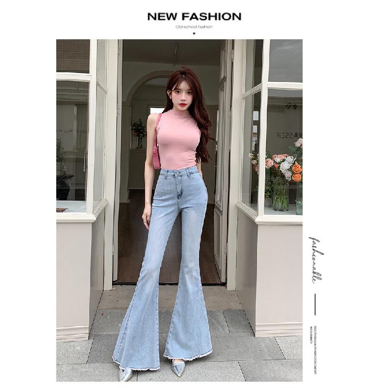 Three-dimensional Bow Flared Jeans for Women, New Autumn 2026 Model, High-waisted, Stretchy, Slimming, Butt-lifting Bell-bottom Pants