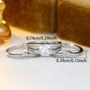 Shining Round Stone White Zircon Rings Sets for Women Vintage Silver Color Engagement Ring Wedding Jewelry Bridal Versatile Gift