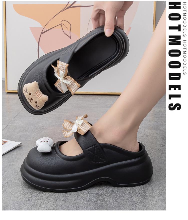 EVA British Style Non-Slip Girls' Closed-Toe Fashion Shoes – 7cm Thick Sole for Height Increase