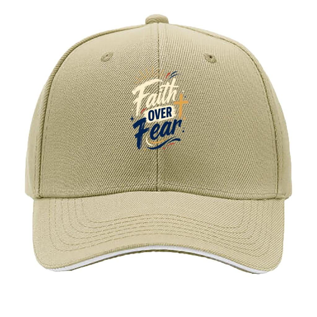 Bold Faith Wins Over Fear Script Sandwich Baseball Cap Sun Cap Outdoor Workouts Hat