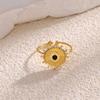 Gold Color Beautiful Eye Style Adjustable Rings For Women Stainless Steel Fashion Punk Anillos Daily Party Jewelry Ring Gifts