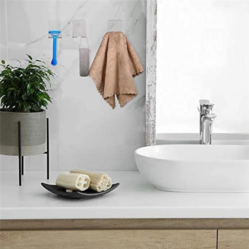 

CYCLI-9 Pieces Acrylic Self Adhesive Razors Holder Hooks Shower Hook For Bathroom Kitchen Organizer Razors Plug Towel (Clear) прозрачный