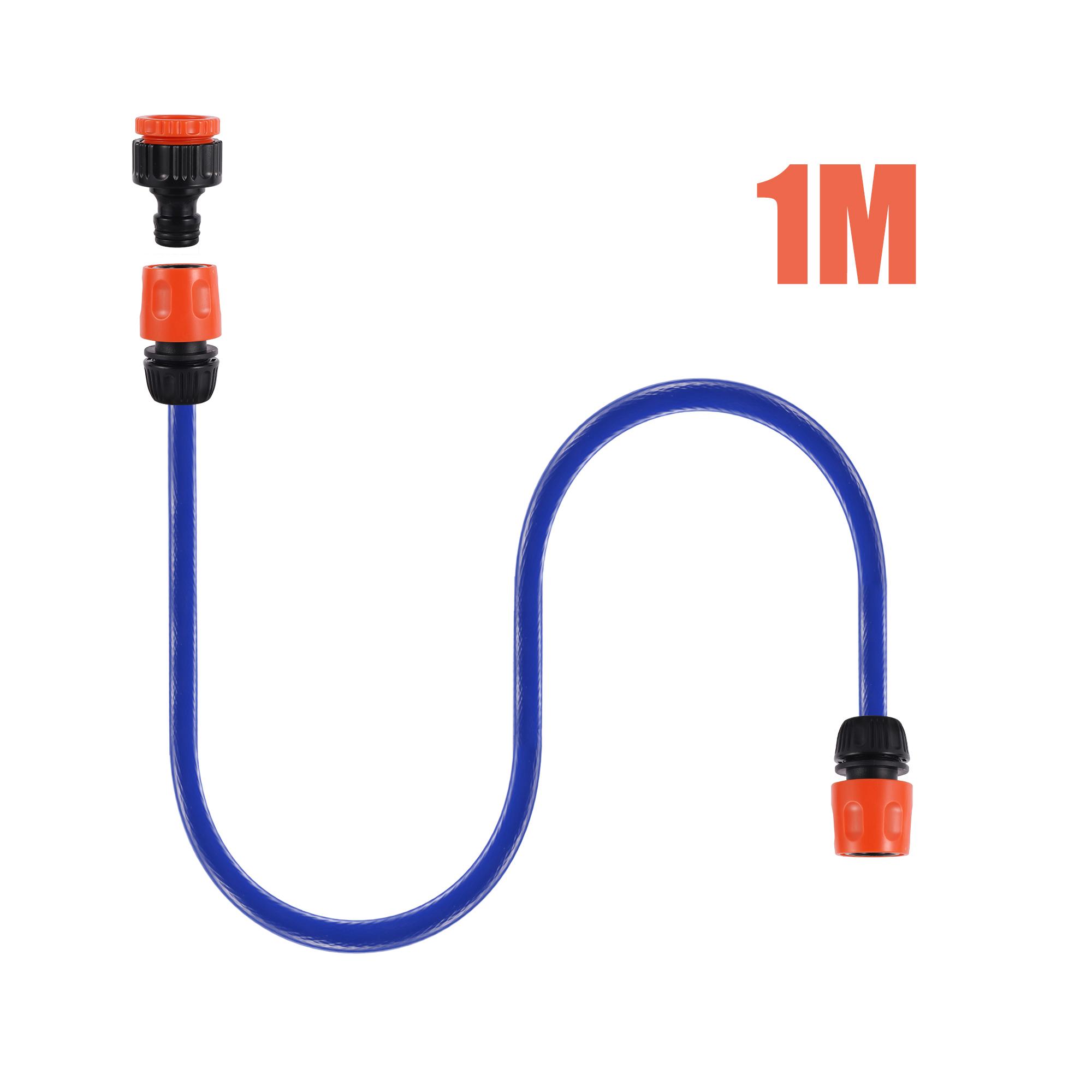 

Синий шланг с быстроразъемным краном, уличный шланг из ПВХ 16 мм, садовый полив, газон, полив цветов, инструменты, шланг для мытья автомобиля