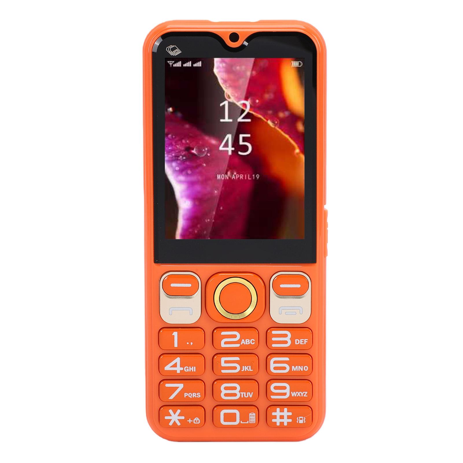 

2G Unlocked Cell Phone with 2.8 Inch Screen Large Buttons Multifunctional Mobile Phone 3 SIM Card Slots SOS MP3 Call помаранчевий