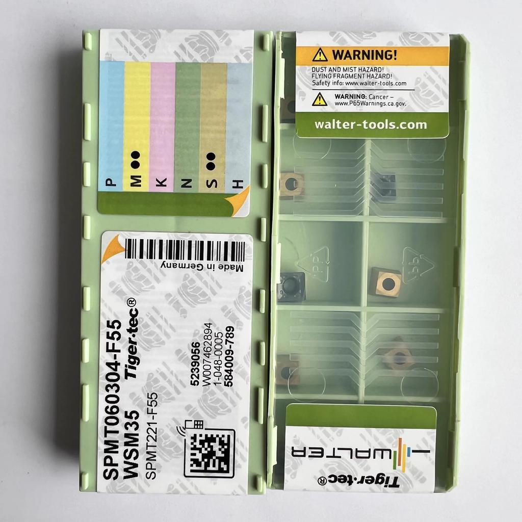 Original / SPMT060304-F55 WSM35 / Industrial indexable Carbide Inserts 10 Pcs