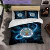 Set Lenzuola Manchester City Modello 3 Pezzi Morbida Copripiumino in Microfibra con Federe per Camera da Letto