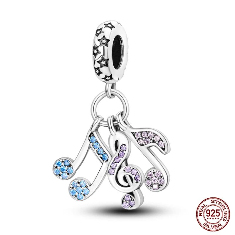 Copper Music Series Guitar Violin Saxophone Earphone Pendant Charms Beads Fit 4Mm Hole Diameter Bracelet Jewelry