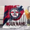 Custom Name RB Leipzig2 Flannel Blanket, High quality Comfortable for All Seasons, Home Decor, Warmth and Comfort