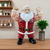 Christmas Muscular Santa Claus Figurine Body Builder Cartoon Santa Resin Statue Holiday Party Desktop Decoration Ornament