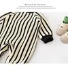 Long Sleeve Striped Animal Romper with Stuffed Soft Korean Baby 90cm [EnDast] Animal, Material, Children's Clothing, Clothing, Gift, 66cm, 73cm, 80cm,