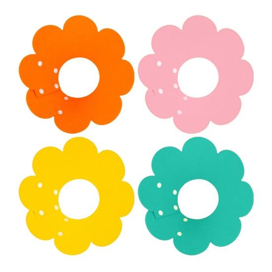 Cat Cone Recovery Collar Adjustable Cute Sunflower Pet Cone Collar Felt Recovery Cone for Kittens Prevents Lick-Bite And Scratching