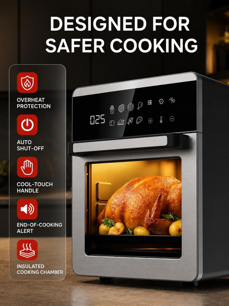 Electric Air Fryer XIAOMING TECH 16L 2100W for Home Use
