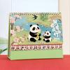 Chinesischer Stil 2026 Pferd Panda Muster Schreibtischkalender Spiralbindung Pferdejahr Kalender Cartoon Monat Datum Anzeige Monatsplaner