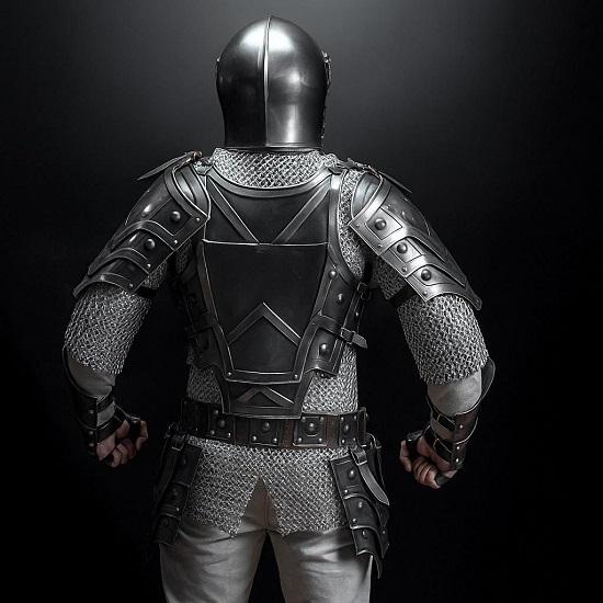 Legend of the Dwarven Forge Blackened Steel Full-Body Medieval Armor Set for Epic Cosplay, LARP Collectors