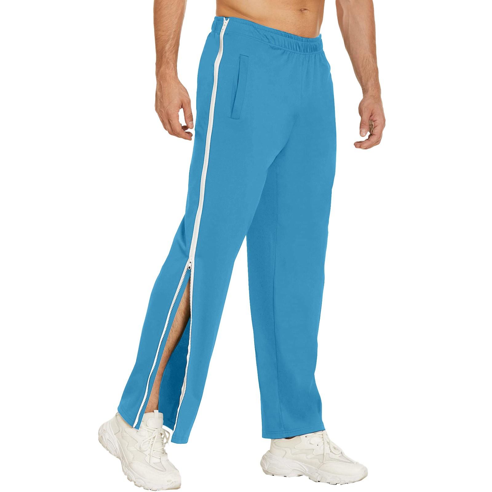 

Men s Zipper Pants, Loose Sweatpants, Training Basketball Pants, Men s Loose Pants XL небо синє кольору