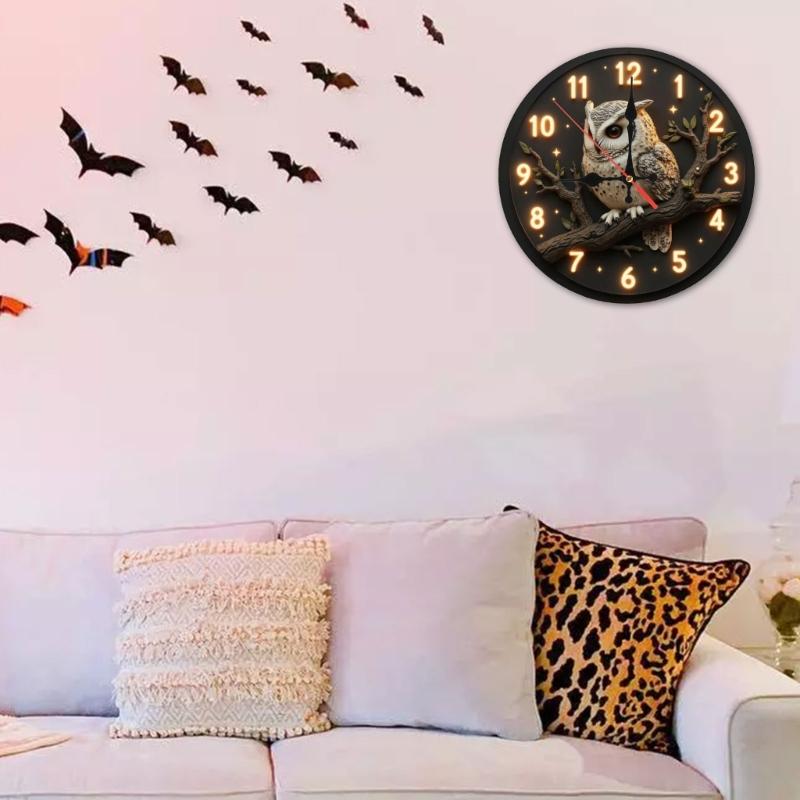 Acrylic Quiet Not Ticking Wall Clock Colorful Art Print Easy Mounting Perfect For Kitchen Living Space Decoration