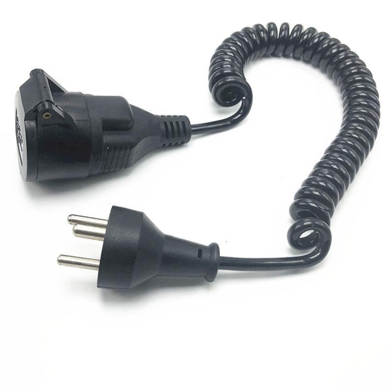 Three Core Copper Plug Power Cord AC Power Cord Power Cable Plug EU Plug (1 Pcs,Black)