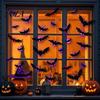 Self-adhesive Wall Light Halloween LED Stickers, Glow-in-the-Dark Bat & Spider Decorations, Battery-Powered Hanging Ornaments Stickers for Haunted
