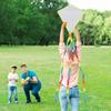 5Pcs Diy Coloring Painting Kite Easy To Fly White Kite Blank With Swivel Line Children'S Outdoor Park Beach Grassland Activities