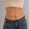 Boho Trendy Shell Starfish Rice Bead Beaded Double-layer Waist Chain for Women Summer Beach Bikini Sexy Charm Body Chain Jewelry