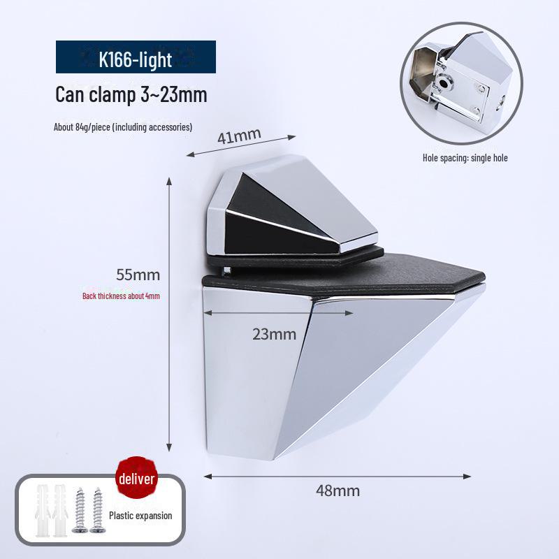 F-shaped Duckbill Glass Clamp for Bathroom/Kitchen 