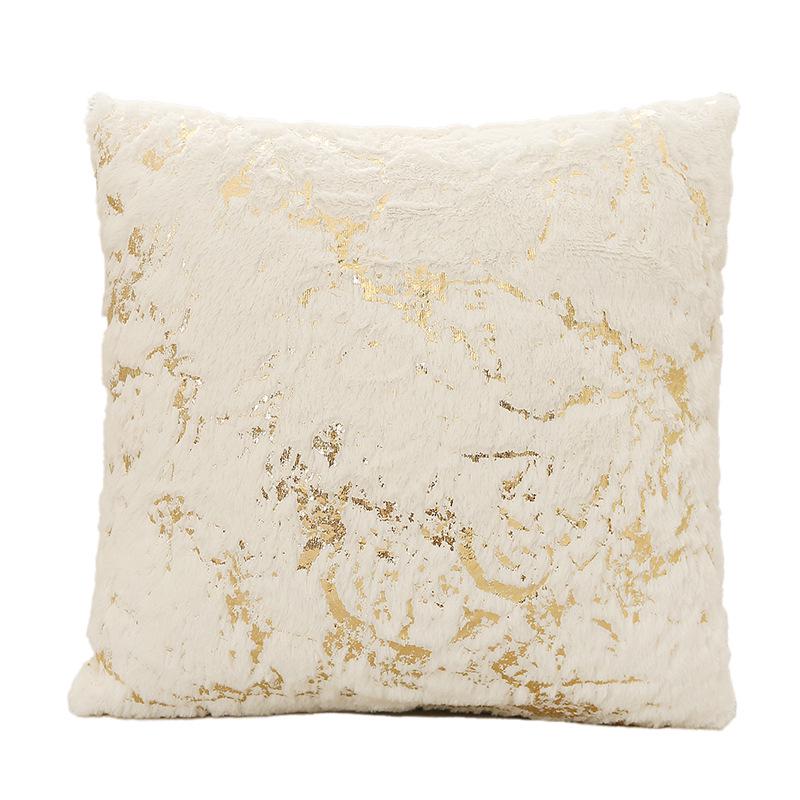 Plush Hot-Stamping Pillowcase - Sofa Cushion Bedside Back Support 43x43 cm Cushion Cover 939₽
