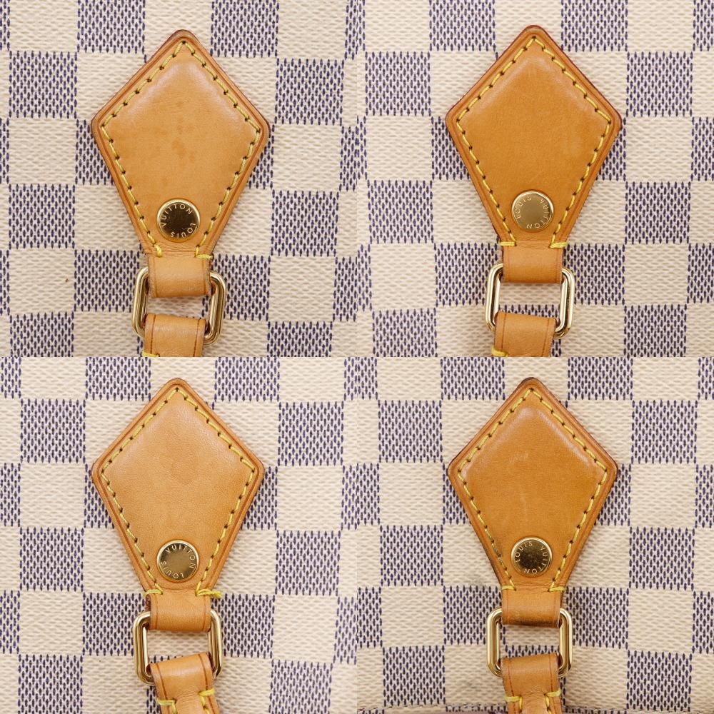 LOUIS VUITTON Calvi Tote Bag N41449 White Damier Azur Canvas Women Used