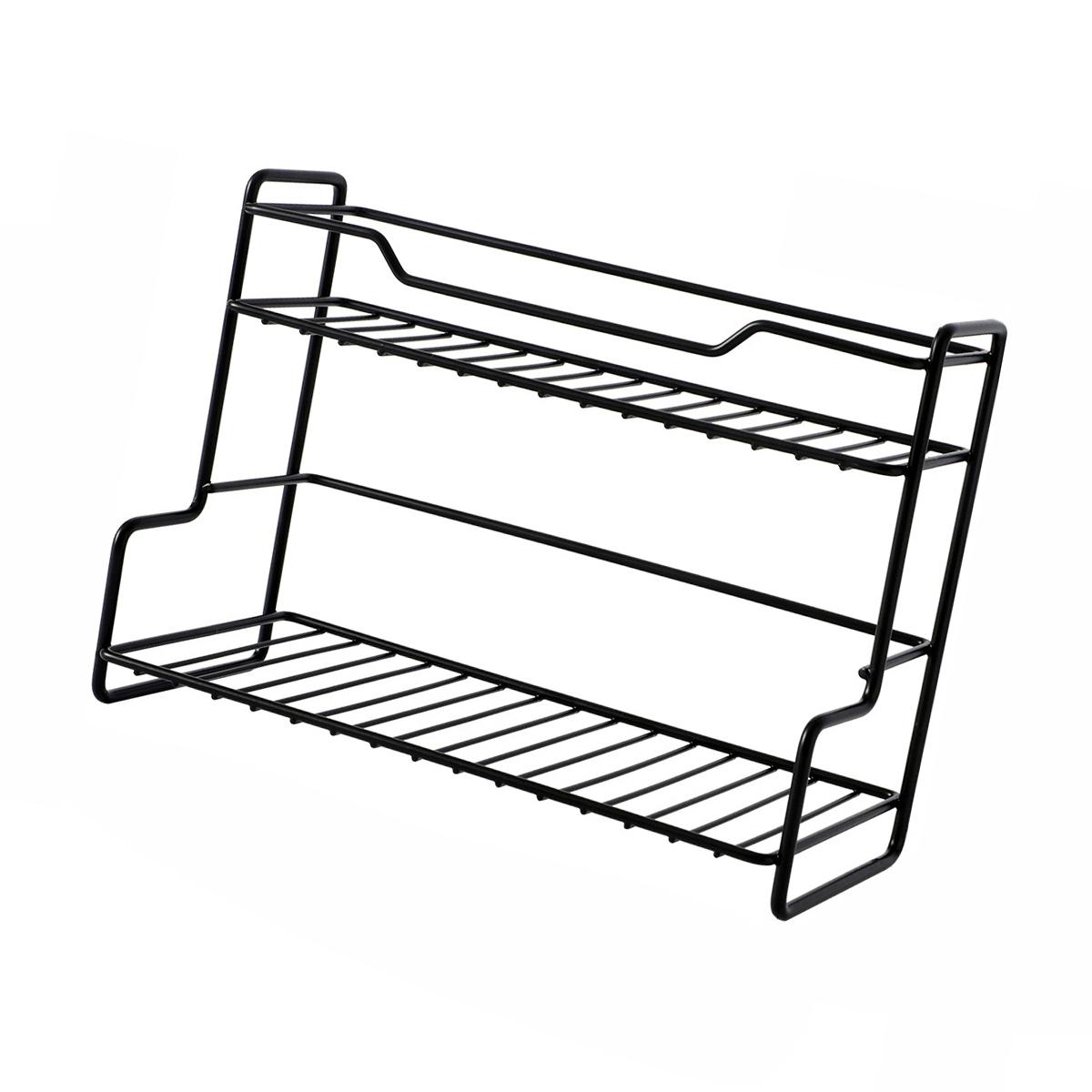 Multipurpose Sturdy Stainless Steel Rack for Bedroom Nightstand and Kitchen Counter Storage Solution Decoration