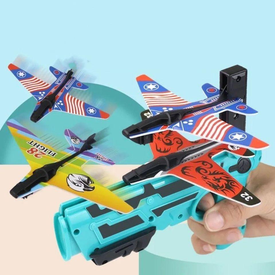 Barnegaver skum flyutskyter barneleker en knapp utkast skytespill utendørs foreldre-barn sport leketøy gutt gi