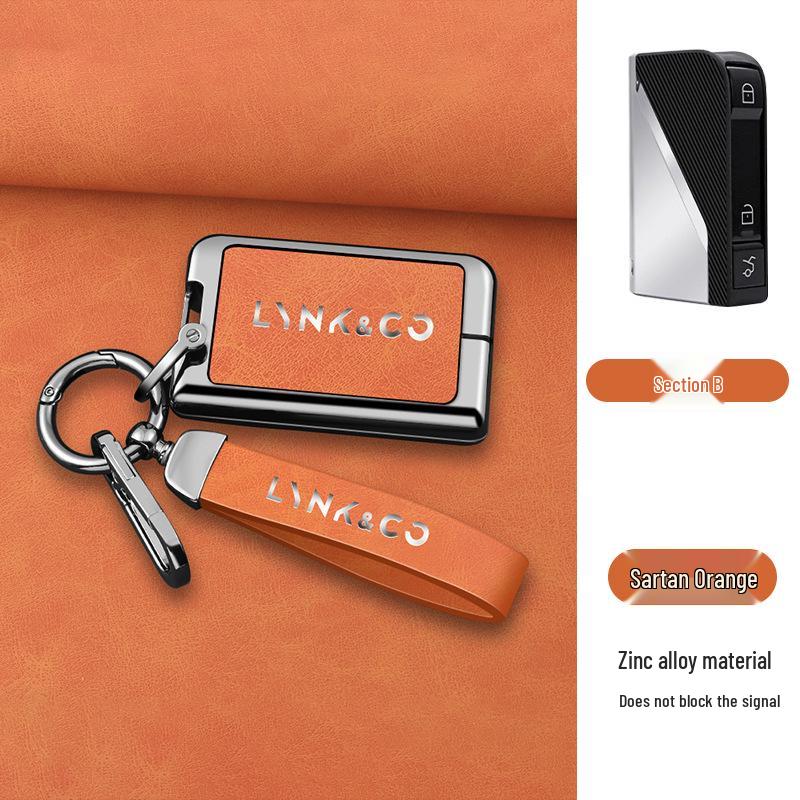 Lynk & Co 03 Schlüsselhülle für Advanced Hatchback mit Herren-Emp-Tasche, Schale und Schnalle