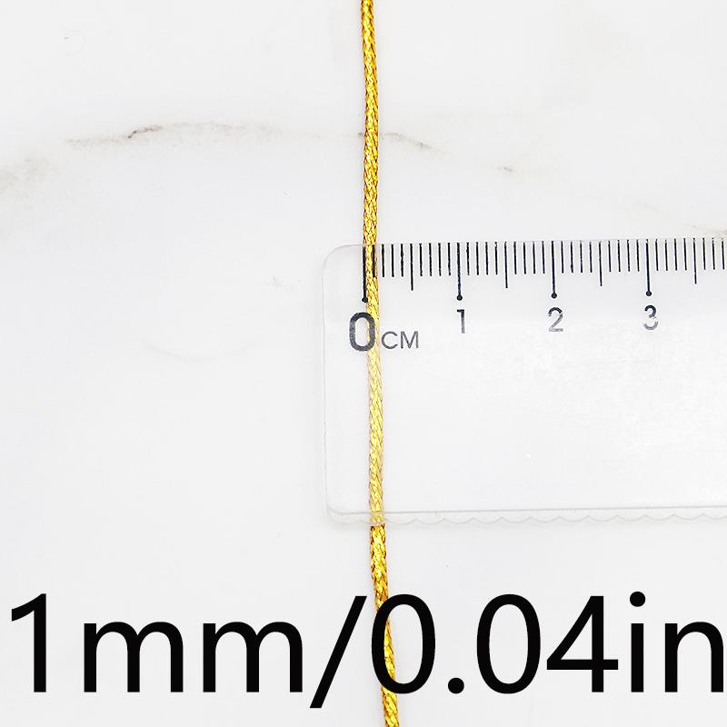 (100 Meters/roll) 1mm Wide 16 Strand Braided Hollow Gold Wire Gift Box Packaging Zip Tie Holiday Party Decoration Ribbon DIY