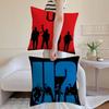 Rock Band U-U2-MT Cool Kissenbezug Bedruckt Gebürstetes Fleece Kissen Babyhaut-Touch Umweltfreundlicher Sublimationsdruck