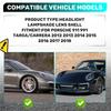 L10A Black Edge Headlamp Cover Transparent Shade Lamp Headlight Glass Shell Lens For Porsche 911 991 Targa/Carrera 12-18