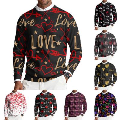 Herren Rundhals Langarm Rippstrick Pullover