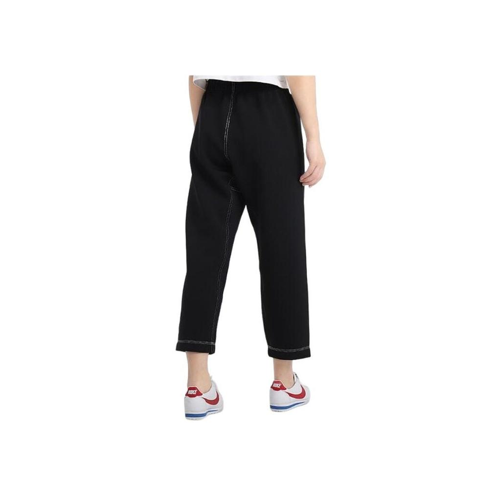 Nike Solid Color Loose Wide-Leg Casual Pants Women Bottoms Black CU6930-010