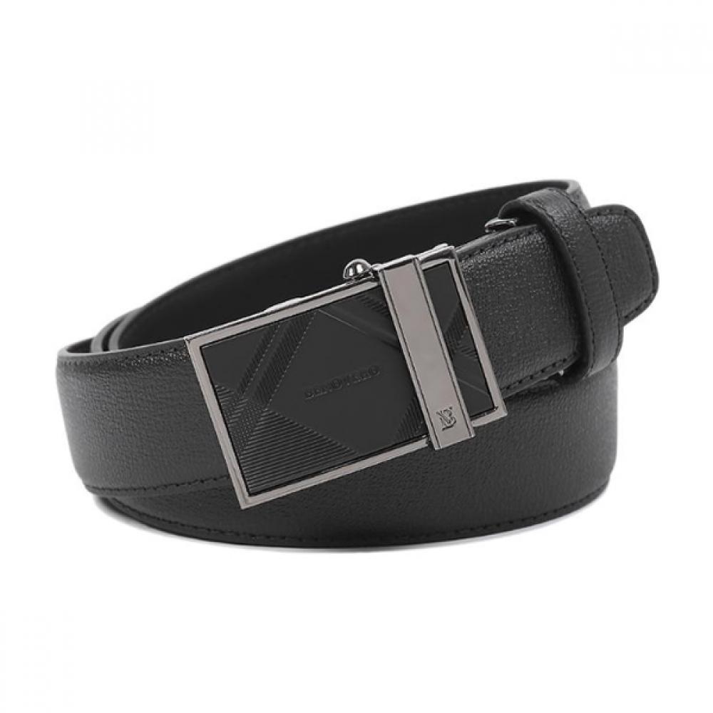 Daks Black Glossy Check Pattern Automatic Belt Bmg1acb1109k1 Single option