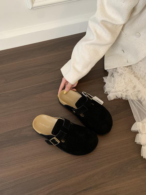 Fashion Female Shoes Loafers House Slippers Platform Cover Toe Slides 2025 Soft Female Shoes Loafers Cover Toe Ladies' Slippers Platform
