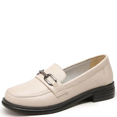 Fashion New Spring and Summer Mother's Shoes Comfortable Flat Shoes for The Elderly Fashionable Soft-soled Leather Women Shoes