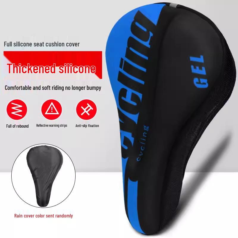 Bicycle Seat Cushion: Super Soft Silicone, Thickened Shock Absorption for Road and Mountain Bikes