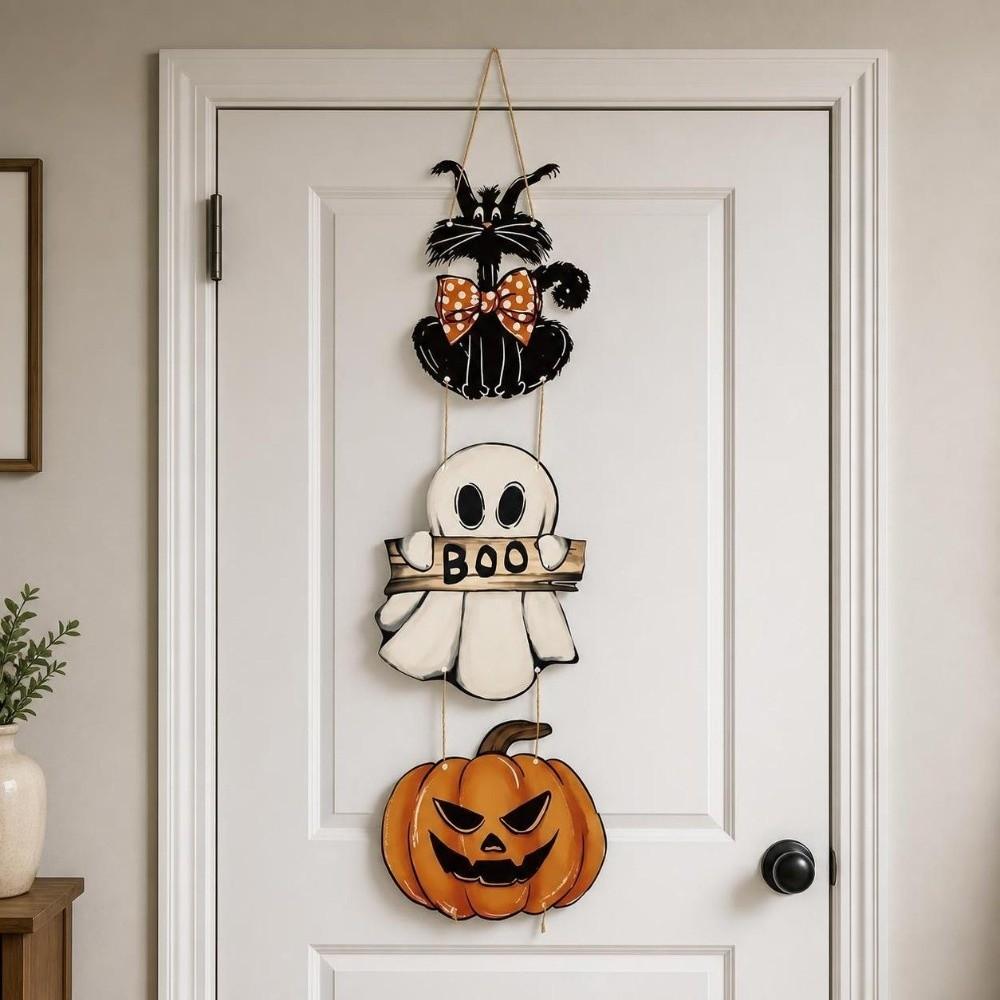 Cute Halloween Door Hanging Spooky Wall Pendant Fahsion Pumpkin Ghost Ornament Home Decor