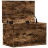 Chest in Smoked Oak Finish 60 x 35 x 35 cm Wood Based Material