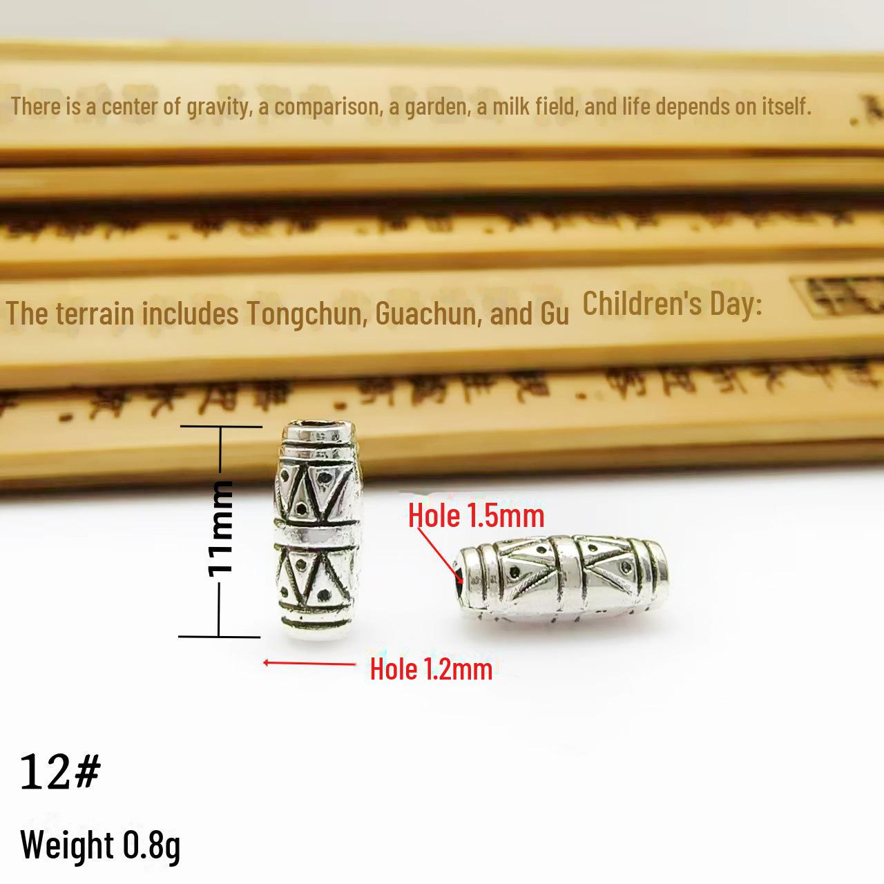 

Ретро тибетские серебряные бусины-бочонки с большим отверстием для самодельных украшений null