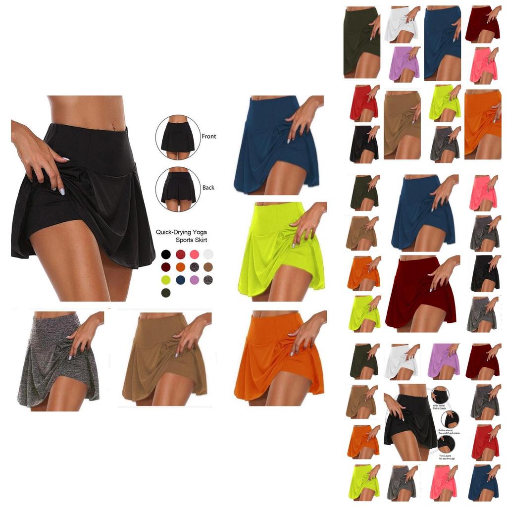 2023 Basic Summer Women's Pure Color Two-piece Fake Shorts Leggings Available In 13 Colors