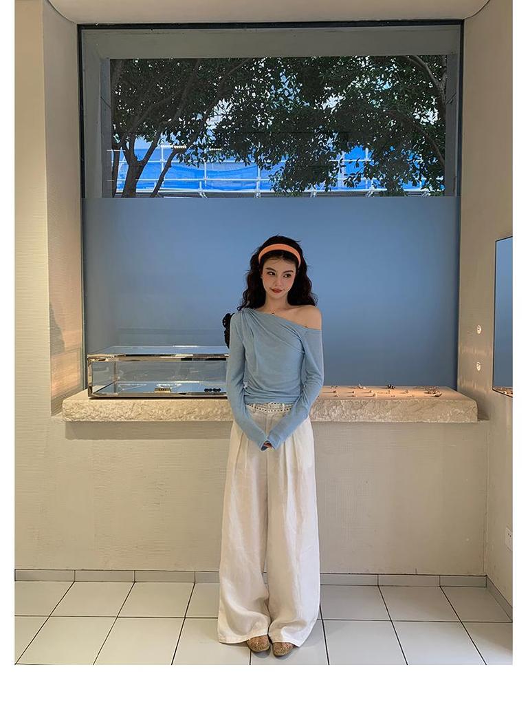 Heavy Craftsmanship Pleated Cotton-Linen Straight-Leg Pants, Spring/Summer 2026.