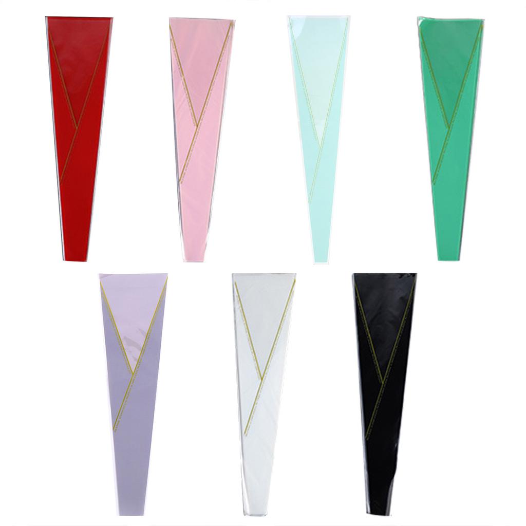 50 Stück Elegante Blumenverpackungstüten Wasserdicht Wiederverwendbar Einzelrosenhüllen Plastik Opp-Beutel für Hochzeiten Geburtstagsfeiern