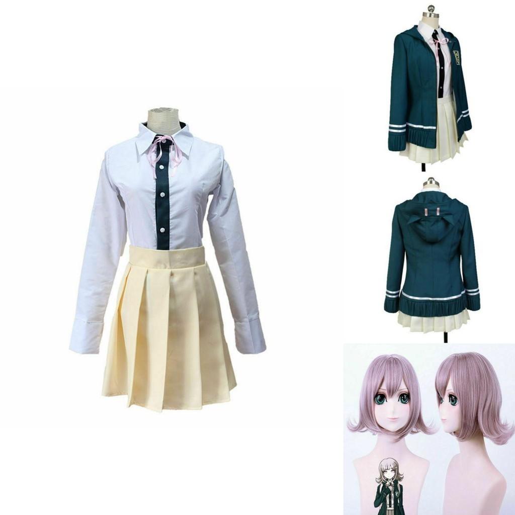 Kostium Cosplay Uniforma Chiaki Nanami z Danganronpy Wykonany z Miękkiego Materiału Dla Komfortu